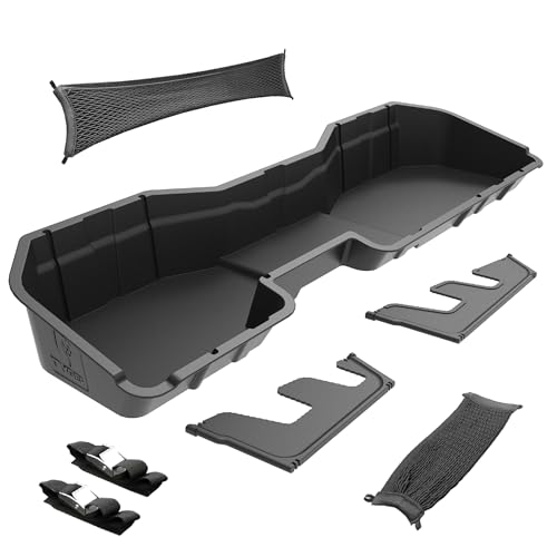 Tyger Auto Rear Under Seat Storage Box Compatible with 2014-2018 Chevy Silverado/GMC Sierra LD; 2015-2019 Silverado/Sierra HD | Crew Cab | Custom-Fit Cargo Organizer Console | TG-CB5C8878 by Tyger Auto - Used condition - US$94.06