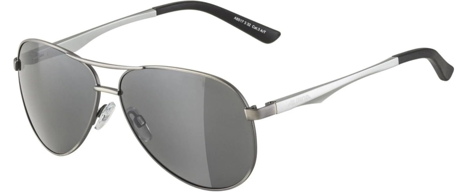 ALPINA 107, Occhiali da sole per adulti, silver matt