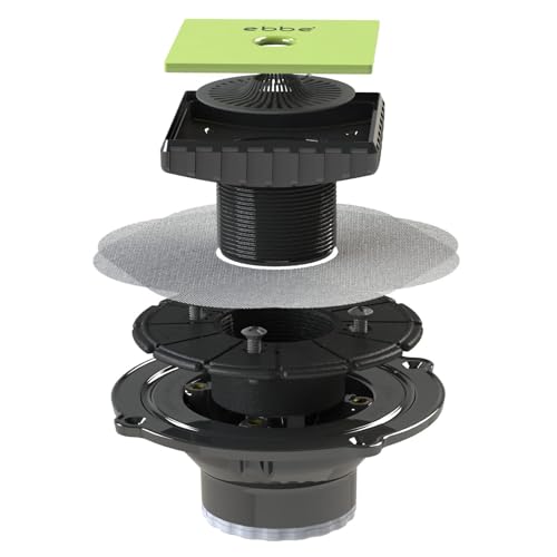 Ebbe E4024 PVC Three Piece Drain Assembly, 2-Inch, Black