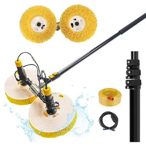 AYCDL Extendable Solar Panel and Window Cleaning Brush with Inline Water Filter System, Water Fed Pole Kit for Efficient Cleaning,7.5m-intype