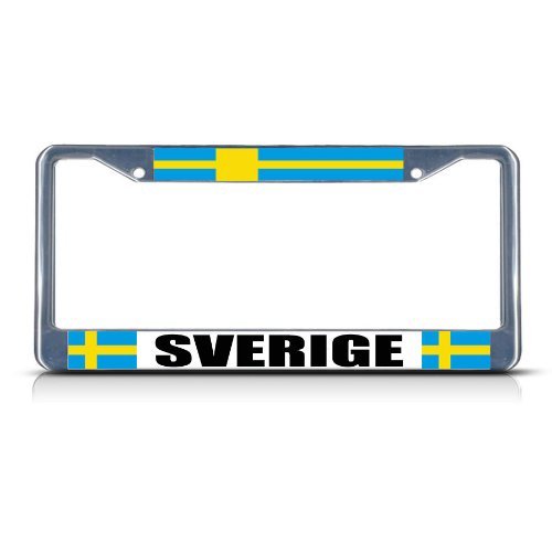 Fastasticdeals Sweden Flag Sverige Swedish Country Study License Plate Frame Tag Holder Cover by Fastasticdeals - Used condition - US$16.14