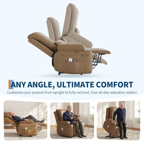 Image of Garvee Power Lift Recliner Chair for Elderly with Heat and Massage