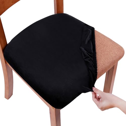 Smiry Velvet Seat Covers for Dining Room Chair Set of 8