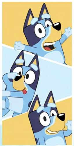 Jay Franco Bluey Faces Beach Towel - 27"x54" Great for Kids