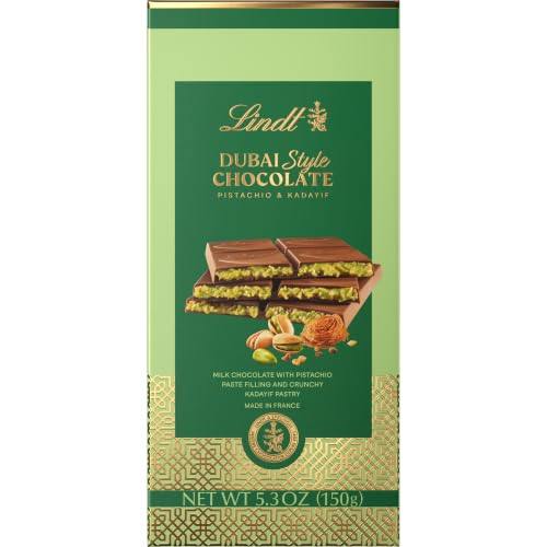 Lindt Dubai Style Milk Chocolate Candy w/Pistachio & Kadayif, 5.3 oz. Bar - image 7