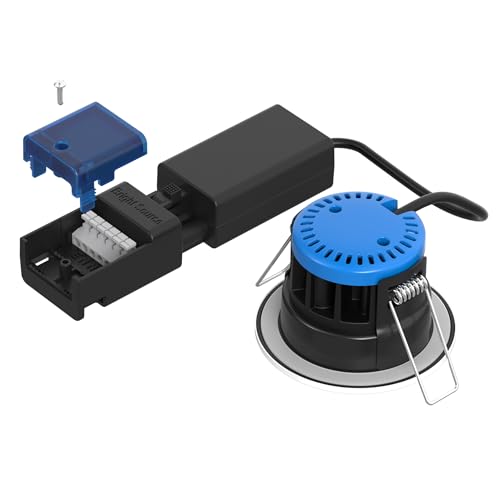 Bright Source All in One Switchable Wattage 8w/10w Integrated LED Downlight - TRIAC Dimmable - 4 Light Colour Temperatures - 2700K 3000K 4000K 6000K Warm Cool Daylight White - 3 Bezels IP65 Spotlight