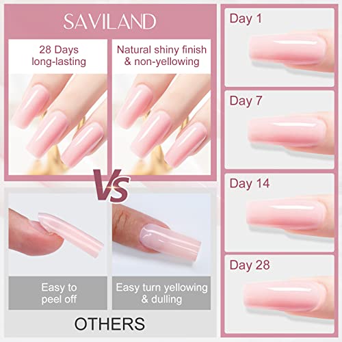 Saviland 100g Light Pink Builder Nail Gel - Image 3