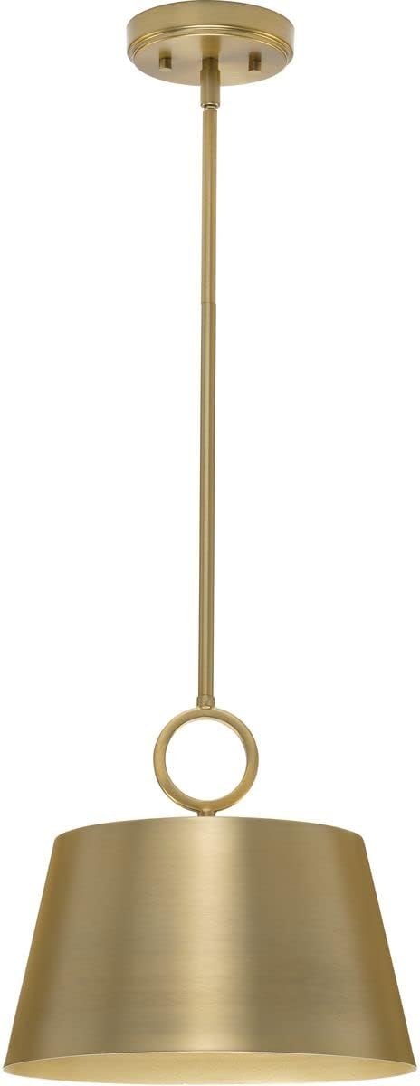 Progress Lighting Parkhurst Collection 12.37 in. 1-Light Brushed Bronze Pendant