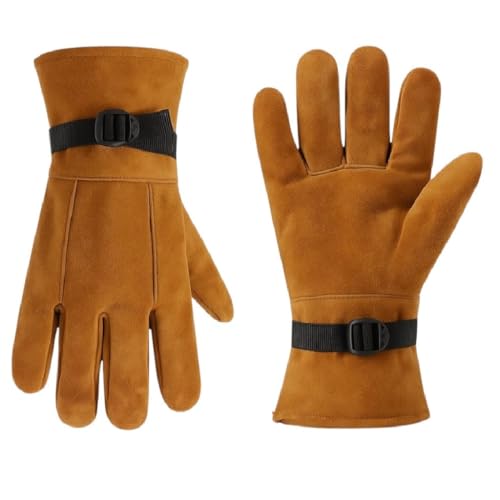 Image of TLN Genuine Leather Gloves for Men | Premium Soft Driving, Biking & Winter Gloves, Warm, Stylish & Durable Hand Gloves for Outdoor & Daily Use