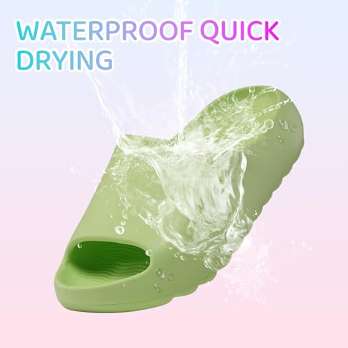 Image of Cloud Slides for Kids,Boys Girls Shower Slippers Bathroom Pool Sandals,Toddler Home House Open Toe Comfy Thick Sole Slippers,Summer Non-Slip Beach Shoes