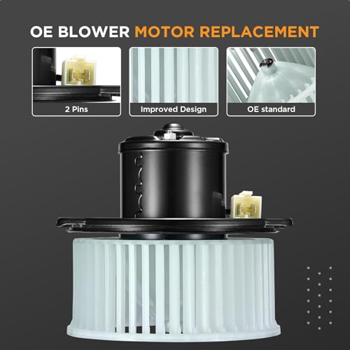 Image of HVAC Blower Motor 700010 Compatible with Dodge Ram 1500 2500 3500 4000 94-02, Compatible with Jeep Grand Cherokee Heater Blower for 15850268 75753 PM9237 5015866AA A /C Blower Motor Assembly