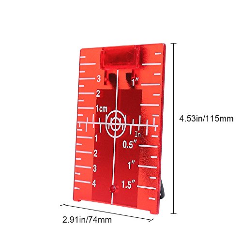 Huepar Tp01R-Magnetic Floor Laser Target Plate Card With Stand For Red Beam Applications Enhancing The Visibility Of Green Laser Lines Or Points 1.3 Times #TOP5