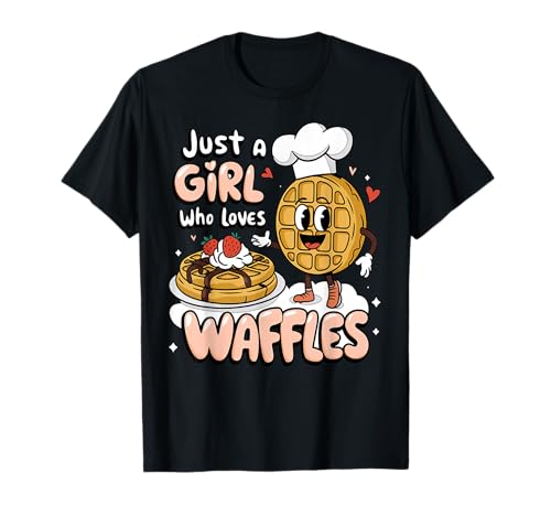 Just A Girl Who Loves Waffle Breakfast Waffle Food Lover T-Shirt