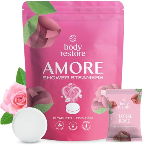 Body Restore Bath Bombs Aromatherapy 15 Pack - Birthday Gifts for Women, Men, Travel Essentials, Stress Relief, Relaxation, Self Care - Rose