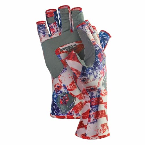Fish Monkey Half Finger Guide Glove - Grey Water Camo M by Fish Monkey - Image 4