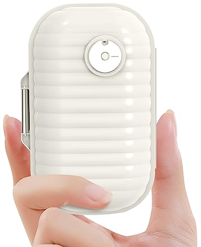 GLODEALS Travel Pill Organizer, 7 Day Portable Pill Case, Small Pill Box for Pocket Purse Portable Medicine Vitamin Container (Pearl White,1 Pack)