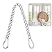 Catena per sedia da appendere con 2 moschettoni, capacità 400 kg, gancio per catena da appendere catena di estensione per interni ed esterni, per sedia a dondolo, sacco di sabbia, boxe, 1 pezzo