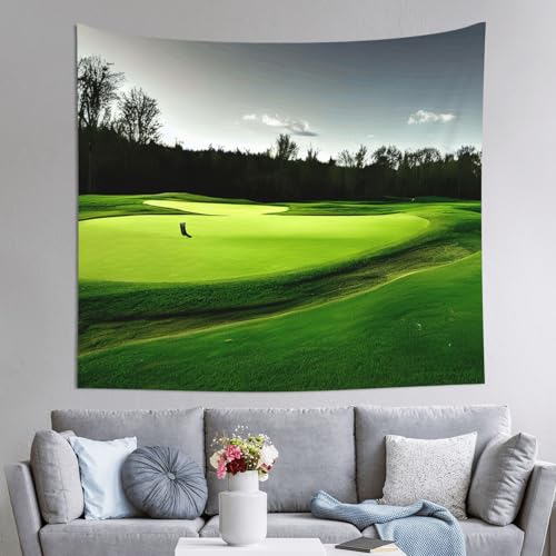 Tapiz para colgar en la pared EdWal de campo de golf verde de 152 x 130 cm