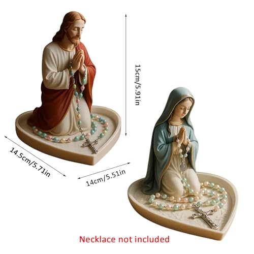 Estatua Virgen María Our Lady of Grace de resina miniatura 6