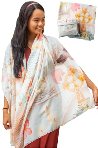 Hope Sentimental Scripture Scarf – 35x70 Large, Soft Lightweight Christian