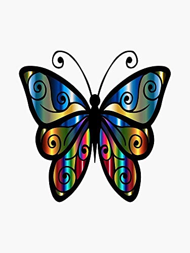 Magnet Yellow Sky Butterfly Magnetic Vinyl Car Bumper Sticker 5" #TOP16