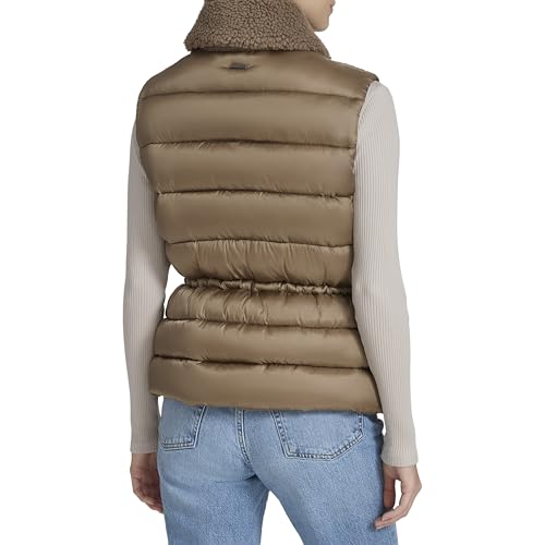Andrew Marc Women's Sherpa Faux Leather Puffer Vest4