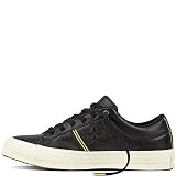Converse Unisex Lifestyle One Star Ox Leather Fitnessschuhe, Schwarz (Black/Gold/Egret 001), 38 EU