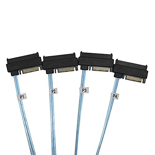 Cable Connecte Mini SAS 36P SFF-8087 a 4 SFF-8482 1M miniatura 4