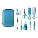 Kit de Aseo para Bebés, 10 Piezas Accesorios para Cuidado de Salud del Recién Nacido, Juego Portátil para Cuidado de Salud del Bebé con Cepillo para Cabello, Peine, Cortaúñas