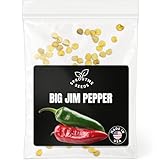 Big Jim Pepper Seeds for Planting – 50 Non-GMO Heirloom Mild Chili Seeds, 2,500–3,000 SHU (Capsicum annuum)