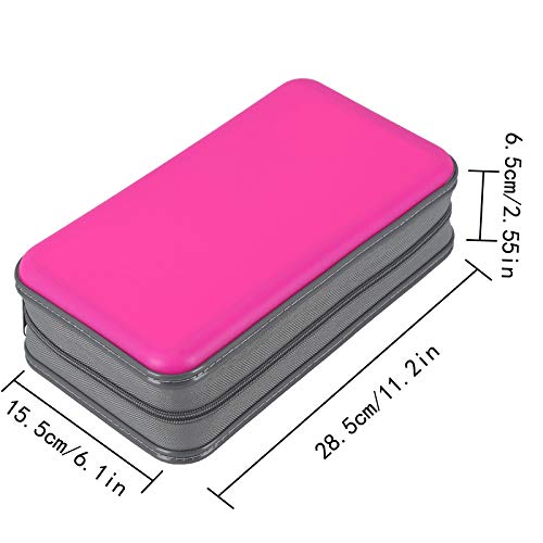 Uentip Cd Case Holder, 96 Capacity Dvd Case Hard Plastic Case Holder Cd Organizer Wallet Protective Dvd Storage (96, Pink) #TOP3