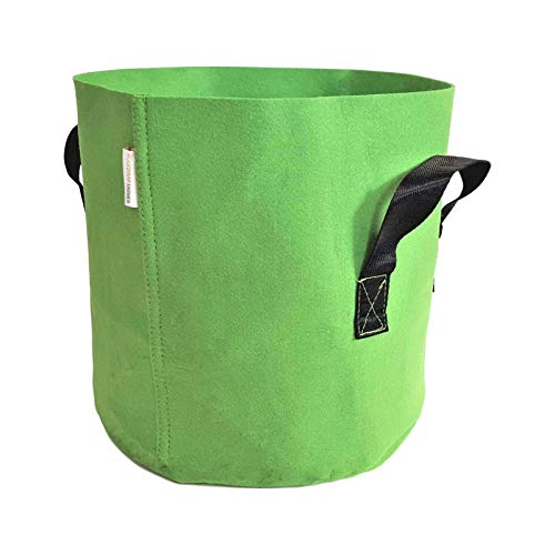 Bootstrap Farmer Grow Bags 7 Gallon, Green 10 Pack, Colored Fabric Pot for Peppers, Potatoes, Tomatoes and Plants