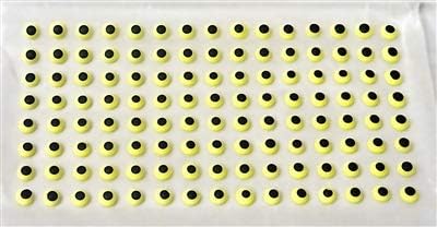 Blue, Pink, Yellow Edible Icing Royal Eyes Cake Candy Cookie Decorations 3/16" 120 count (Yellow)