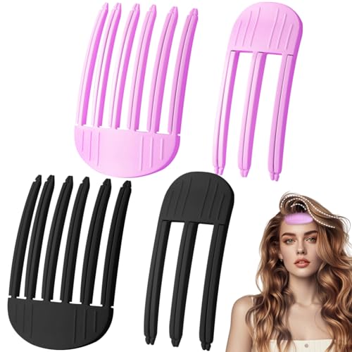 WEILAOK 4 Piezas Pinza Pelo, Pinza Pelo Mujer, Horquillas Pelo Mujer, Pinzas Pelo Mujer, Clip Esponjoso para Herramientas de Peinado del Cabello