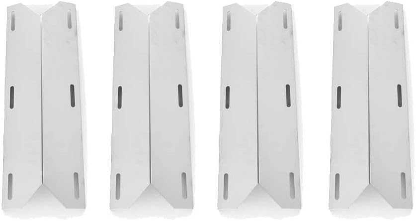 Replacement For Jenn Air Gas Barbeque Grill Model 720-0337, 720 0337 Gas Grill Repair Kit Includes 4 Stainless Heat Plates and 4 Stainless Steel Burners and Porcelain Cast Grates