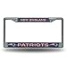 NFL New England Patriots Bling Chrome Plate Frame, 12-Inch by 6-Inch
