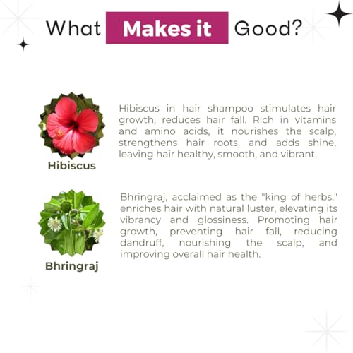 Image of KHADI Natural Hibiscus & Bhringraj Shampoo | FIghts Hair Fall | Sulfate, SLS & Paraben Free | 210 ML