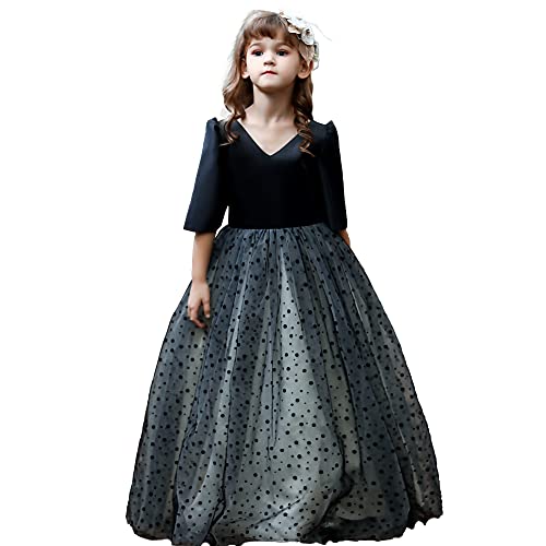 Robe de princesse enfant noire costume de fête 3-4 ans