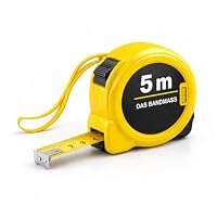 TK Gruppe Timo Klingler – Measure tape Bandmaß 5 Meter mit Halterung - robustes Maßban