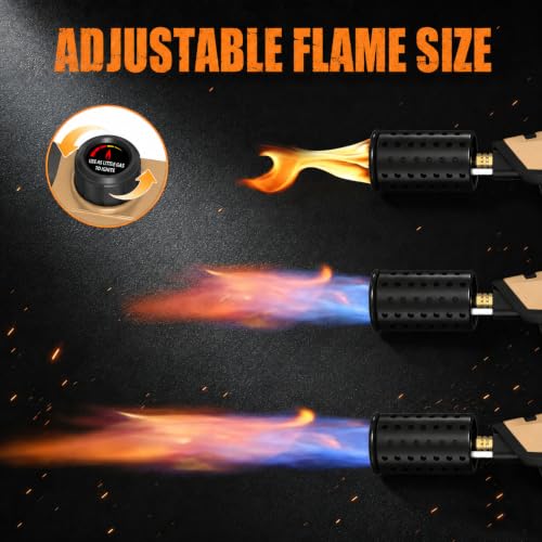 Image of ARTFLAMM Powerful Propane Torch, Kitchen Blow Torch with Adjustable Flame, Detachable Cooking Torch for Searing Steak, Camping, BBQ, Welding (Tank Not Included)