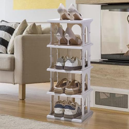 Rangement chaussures pour dortoir pliable et étagère de salon compacte - 4