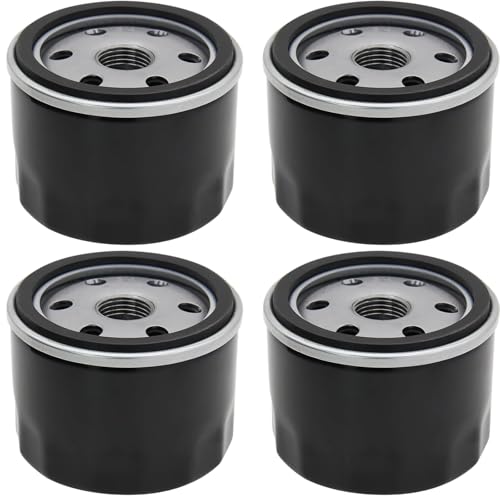 4Pcs AM125424 Oil Filter Fits for John Deere AM125424C GY20577 LG492932S AM119567 LG4153 X350 X320 X300 S140 S110 D105 S100 D110 D130 D140 Replaces for Kawasaki 49065-0721 49065-7007