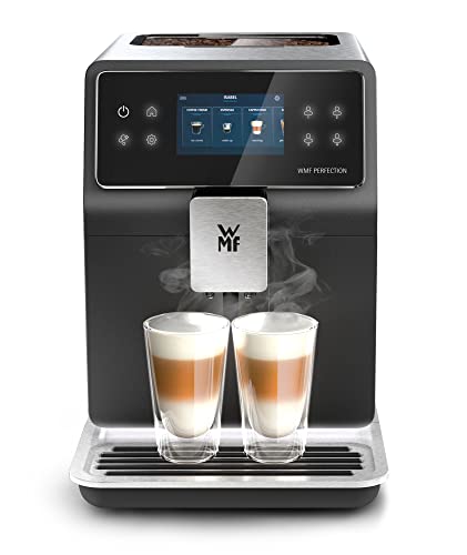 WMF Perfection 840L Kaffeevollautomat mit Milchsystem,15 Getränkespezialitäten, Double Thermoblock, Edelstahl-Mahlwerk, Nutzerprofil Speicherung
