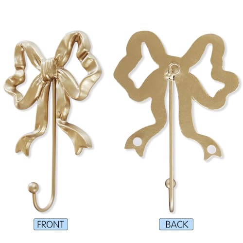 Image of Single Bow Hook,Gold Cast Iron Hook,Size(L):5x7.3 inches