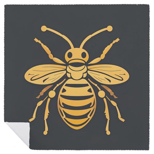 Servilletas de Tela con Patrón de Abeja Dorada Pack 6 miniatura 6
