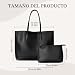 Imagen de Bolso Grande Mujer Bolso De Universidad Mujer Grande Para Ordenador Portátil Bolsos Bandolera Tote Bolso Shopper Mujer Grande Bolso Grande Mujer Trabajo Grandes Mujers Cuero Pu Tote Bag