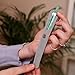 Bona Fide Beauty Czech Glass Cuticle Pusher (Jade Color) with Microfiber Sleeve, Gentle Manicure Stick and Cuticle Remover - Made in The Czech Republic