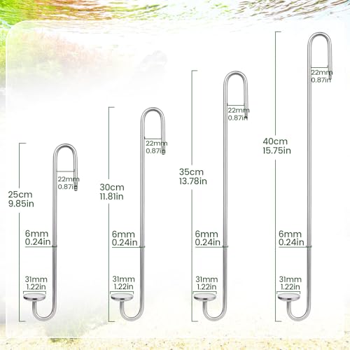 Image of Stainless Steel CO2 Difusser Atomizer Used for Aquarium Plants，Water Grass Tank,Fine and Uniform Bubbles, Durable and Not Easy to Rust (S(25cm))