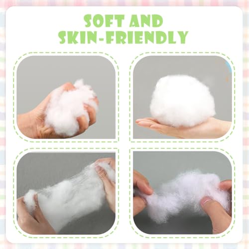 100g/3.53oz Polyester Fiber Fill - Soft Pillow Stuffing, Polyfill Stuffing for Stuffed Animals, Toys, Dolls, High Resilience Fiber Filling Stuffing for Cushions, Couch Pillow, Craft - Thumbnail 4