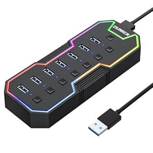 ZIUMIER 7-Port USB 3.0 RGB-Hub